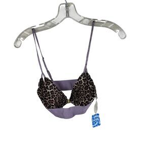Free People Wild One Bralette Bra Animal Print Leopard Brown Womens S NEW